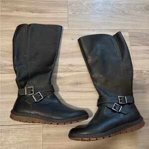 Black Leather Women's Boots